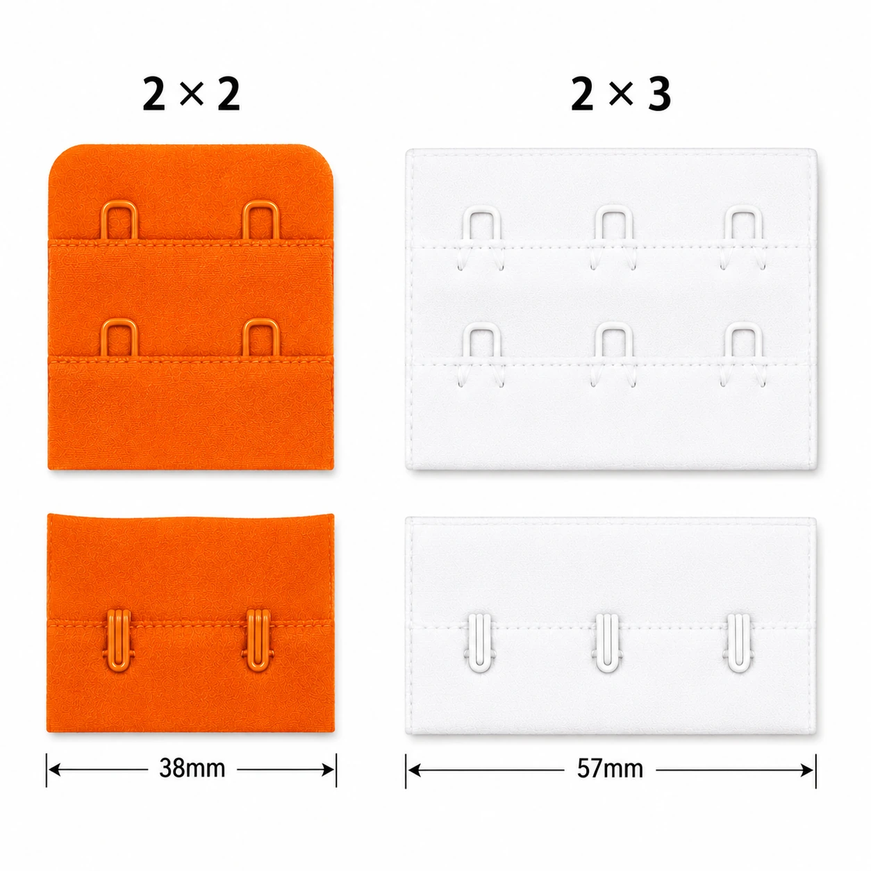 3x2 Bra Hook and Eye Closure - Bra Accessory Manufacturer