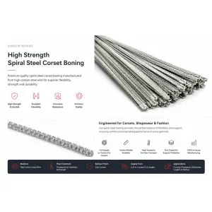 High Strength Spiral Steel Corset Boning lingerie accessory product