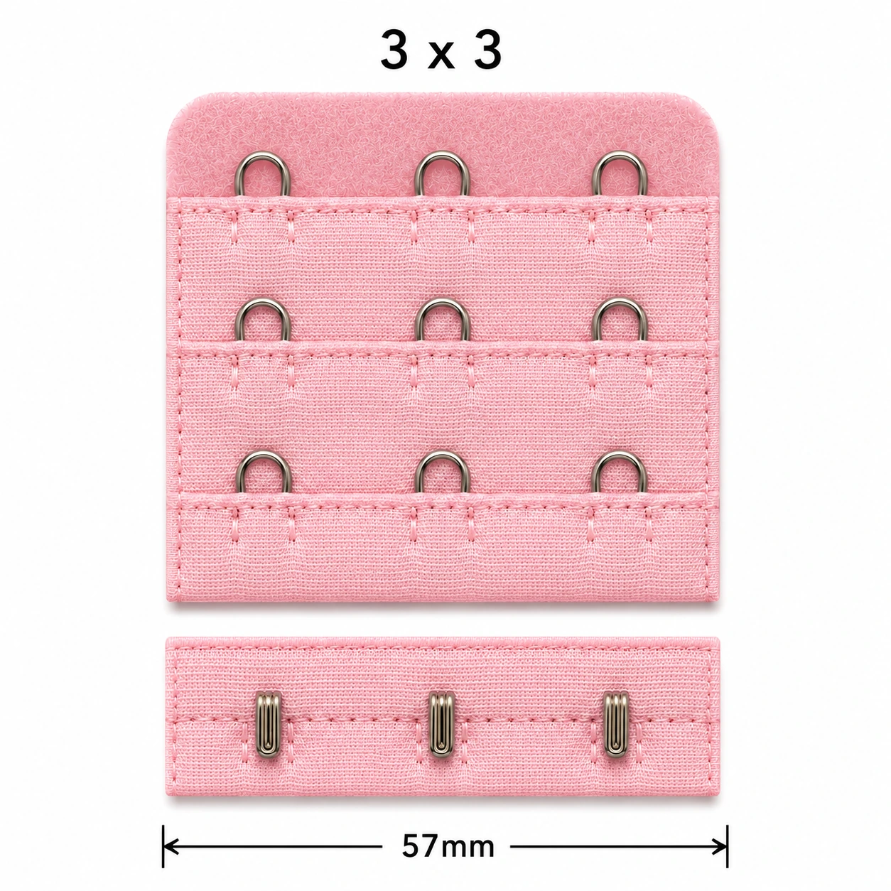 3x3 Bra Hook and Eye Closure - Bra Accessory Manufacturer